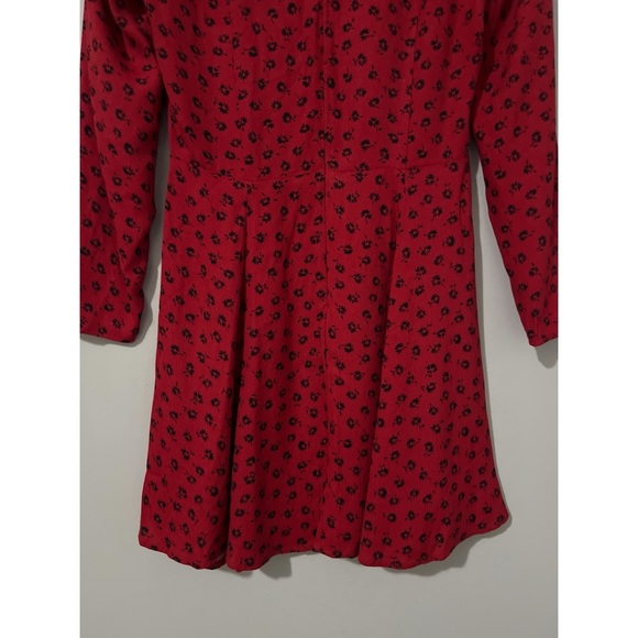 Reformation Milla Dress Women’s 4 Red Black Floral Mini - Picture 8 of 14